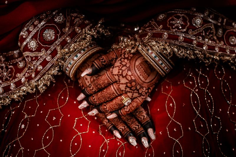 Bride's hands with mehndi